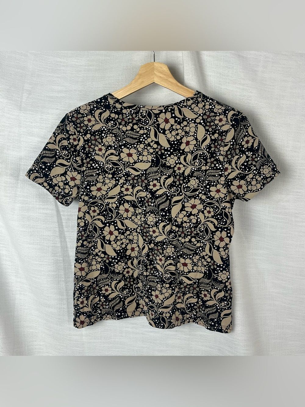 croft & barrow Floral 100% Cotton Short Sleeve Tee women’s M - Picture 4 of 5